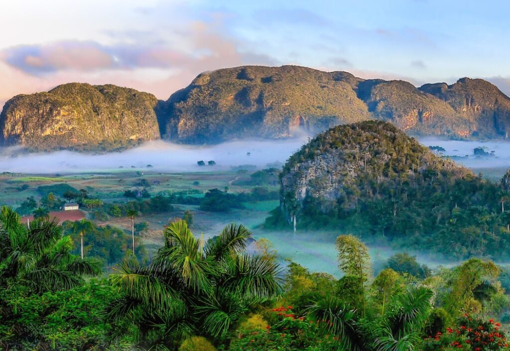 vinales valley cloudy dawn